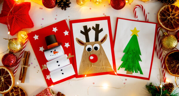 DIY: Postales navideñas fáciles de hacer con los peques